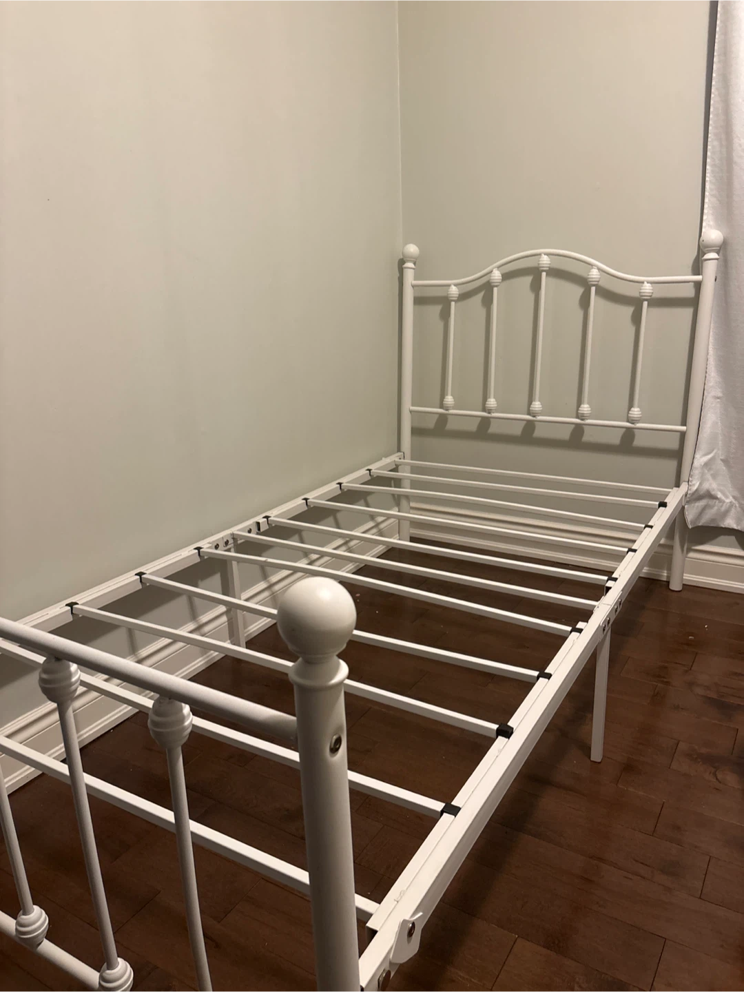 White Metal Twin Bed Frame - photo 2