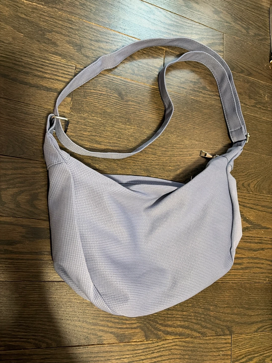 Light Blue Textured Crossbody Bag