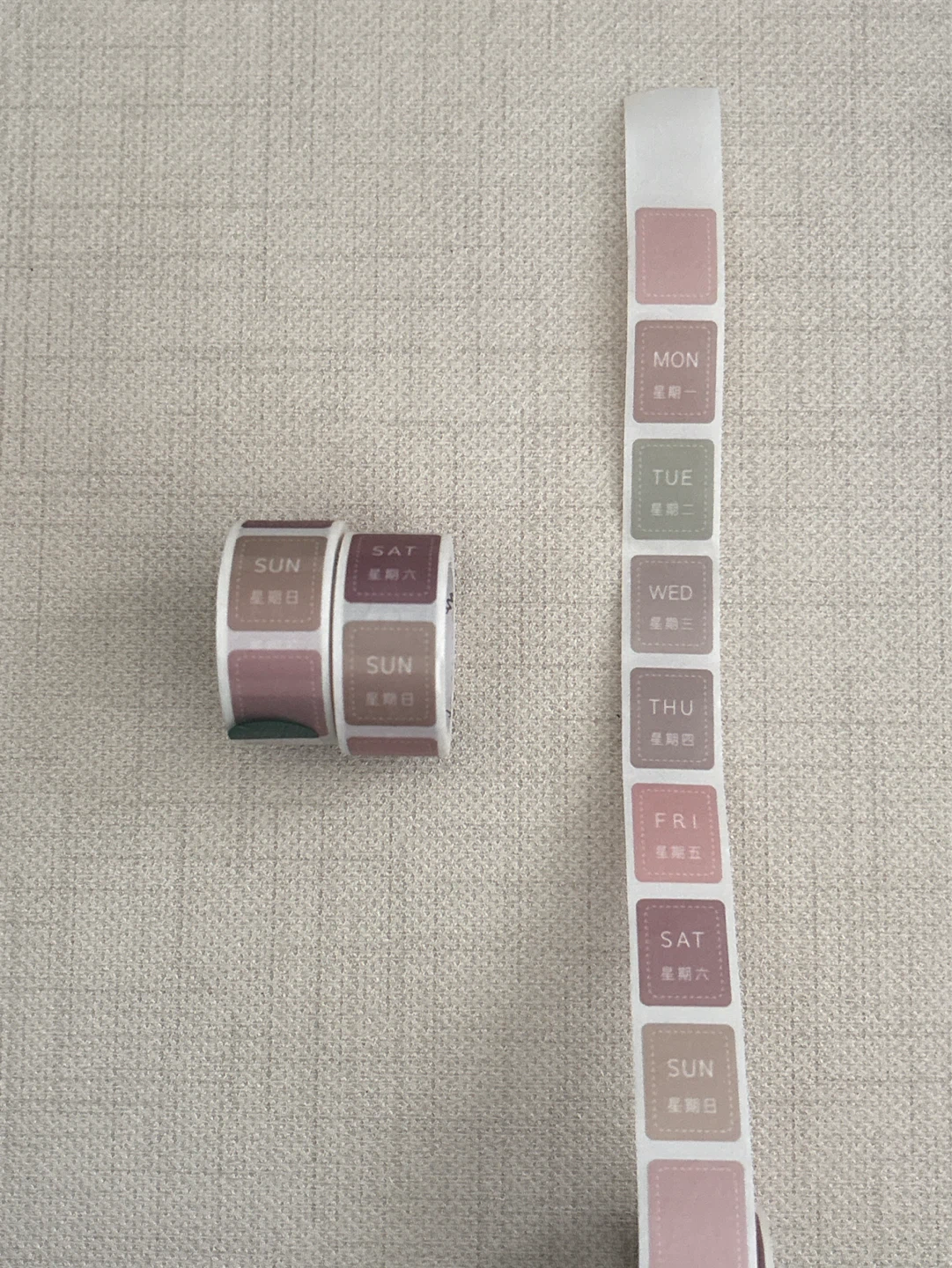 3 Rolls of Stickers/Washi Tape - Days of the Week - photo 2
