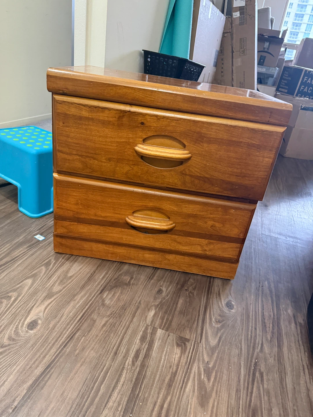 Wooden 2-Drawer Nightstand