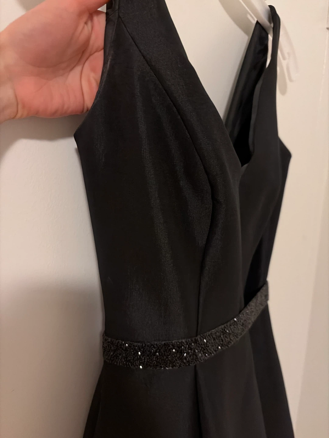 Formal black dress with train - photo 3