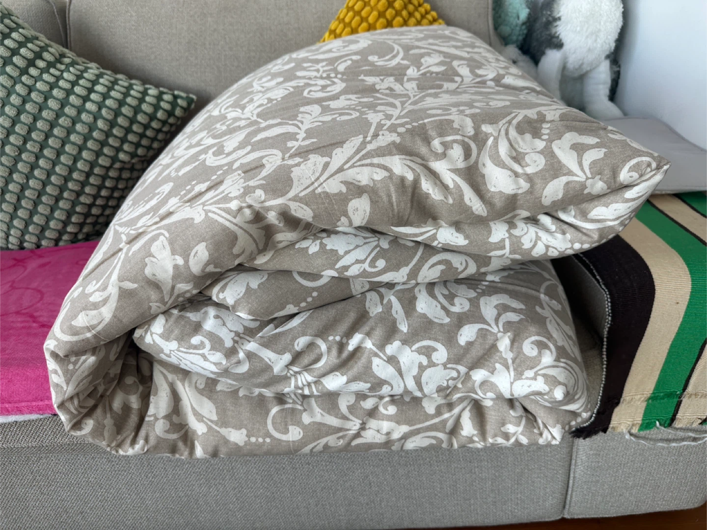 Duvet with cover in damask pattern - photo 5