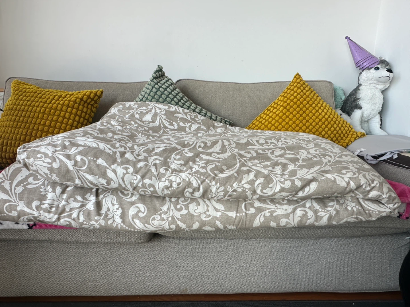 Duvet with cover in damask pattern - photo 2