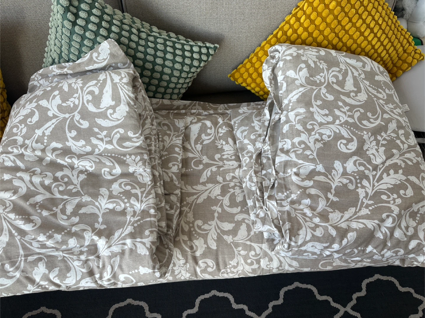 Duvet with cover in damask pattern - photo 4