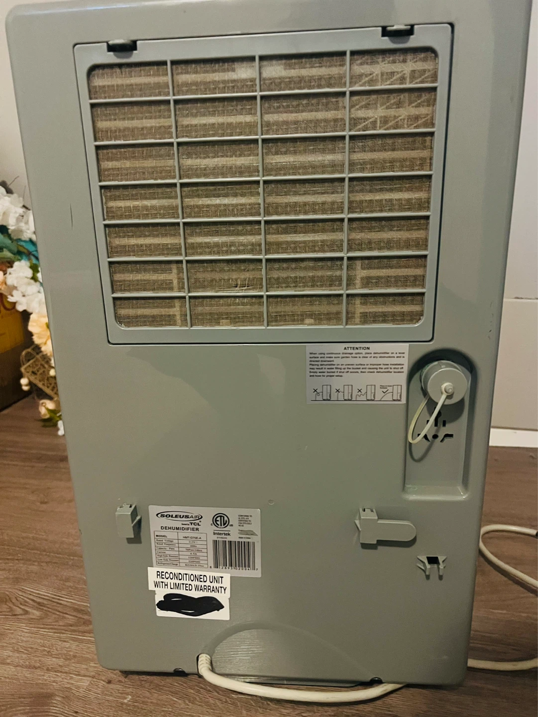 SoleusAir TCL 70 Pint Dehumidifier - photo 3