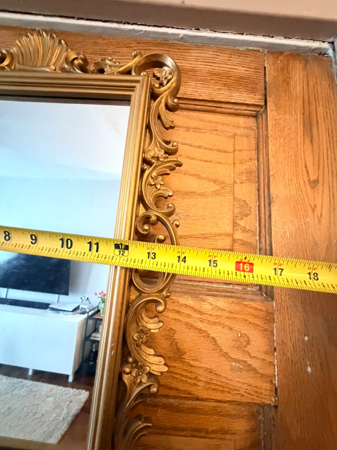 Ornate Gold Gilt Mirror - photo 3