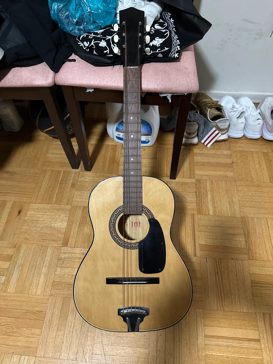 Vintage 1960s Kay G 101 Acoustic Guitar with the original Box