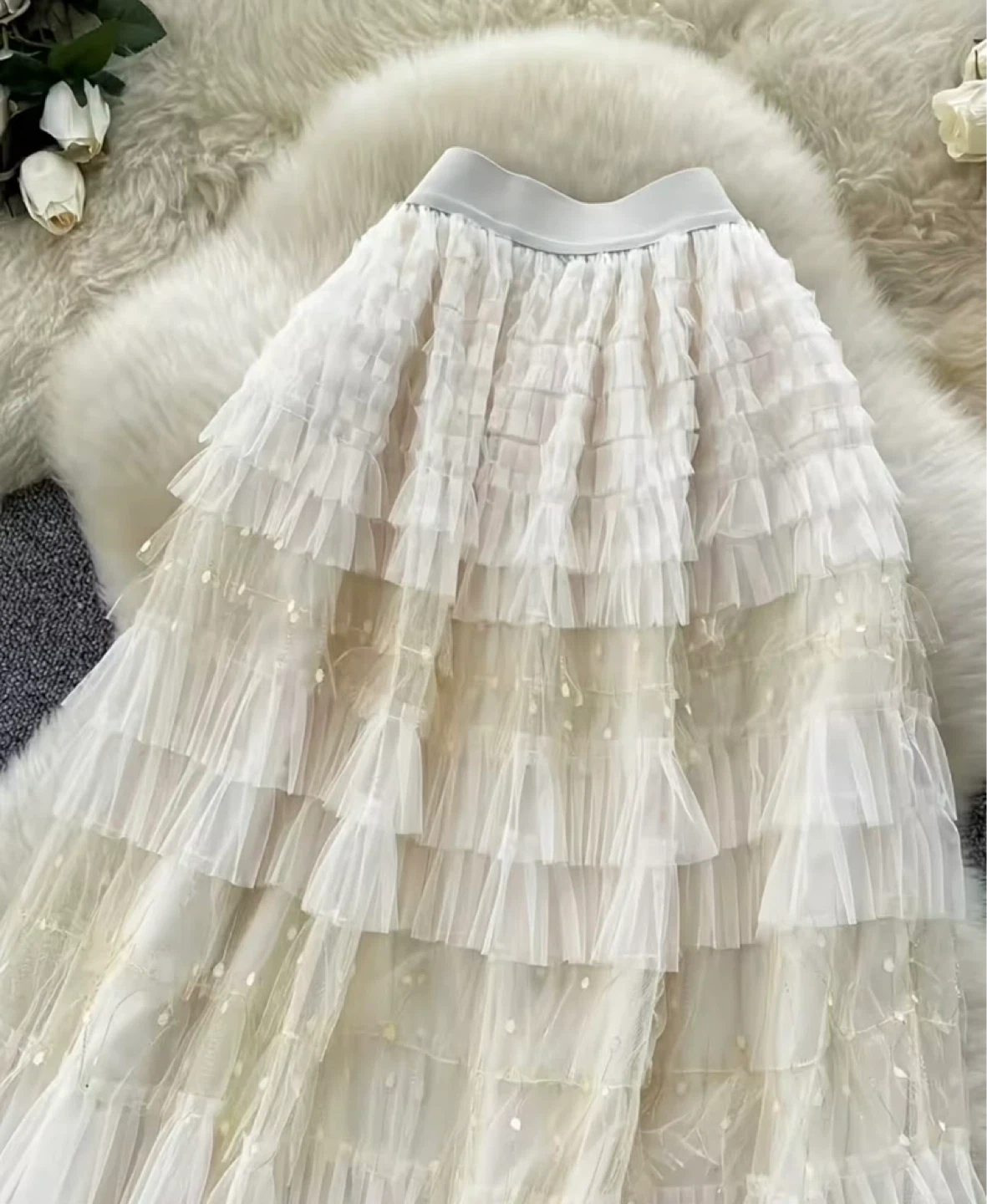 Tiered Ruffle Tulle Maxi Skirt - photo 5