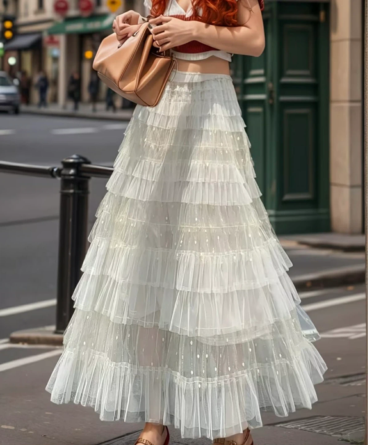 Tiered Ruffle Tulle Maxi Skirt - photo 4