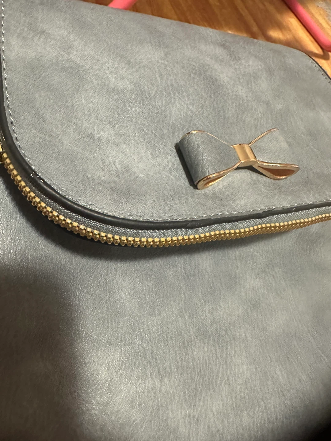 Grey Crossbody Bag with Bow - photo 3