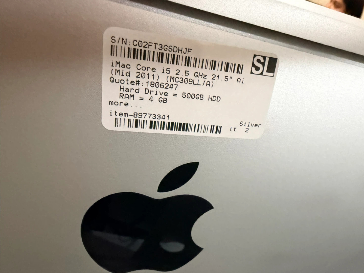 Apple iMac Core i5 21.5" (Mid 2011) Silver - photo 2