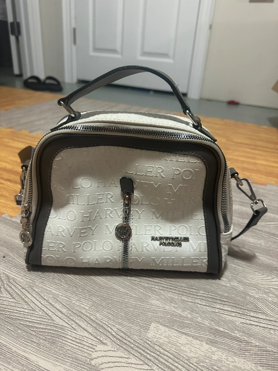 Harvey Miller Polo Club White & Grey Satchel Bag - photo 2