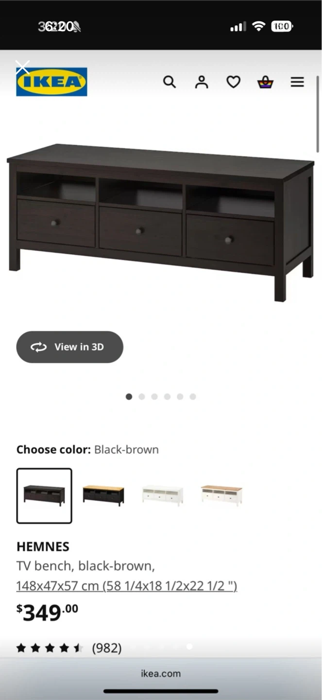 IKEA HEMNES TV Bench - photo 2