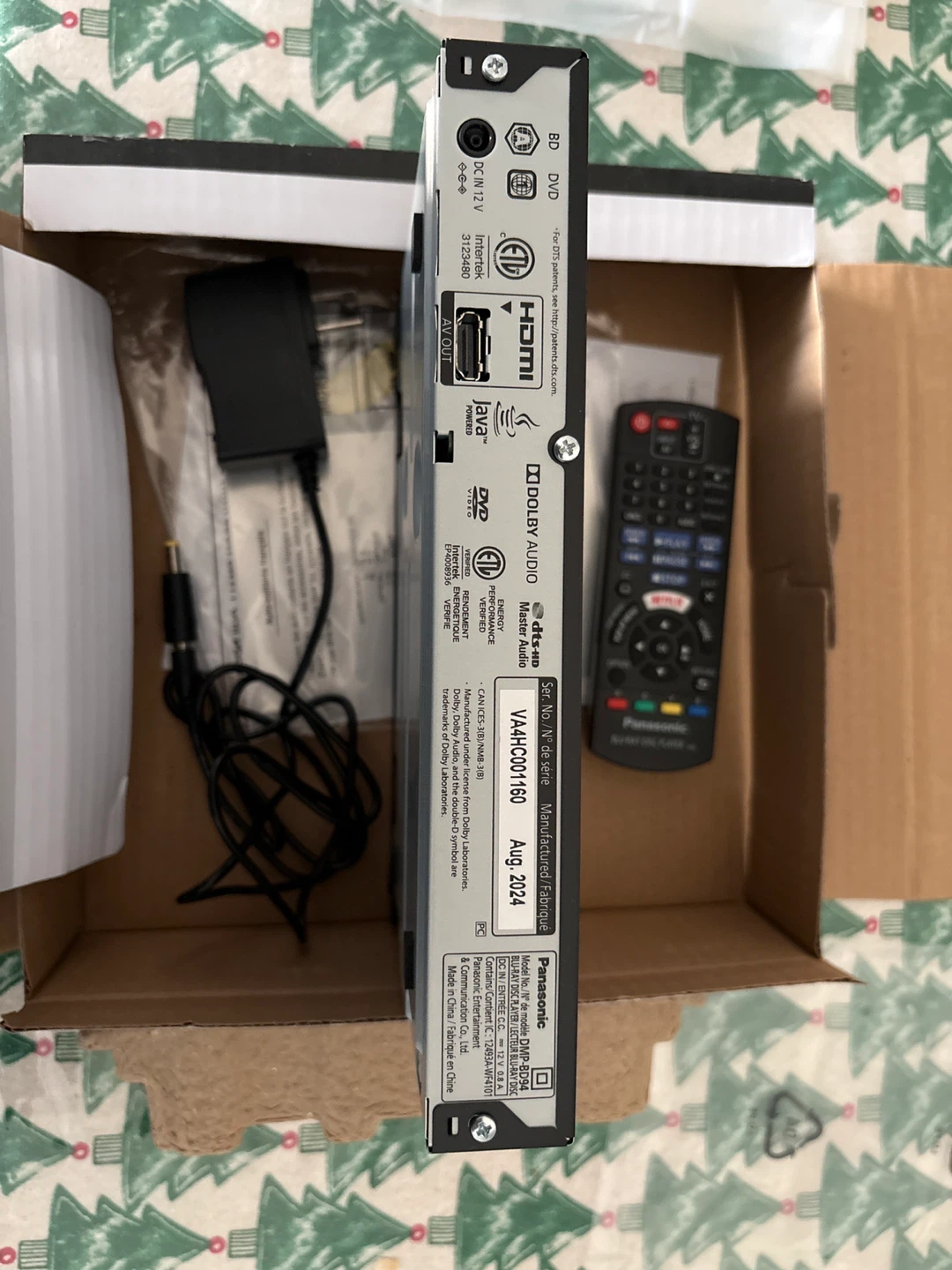 Panasonic DMP-BD94 Blu-ray Disc Player - photo 5