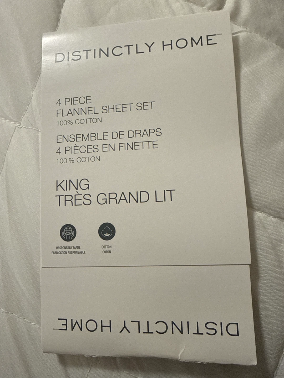Distinctly Home 4 Piece King Flannel Sheet Set - photo 2