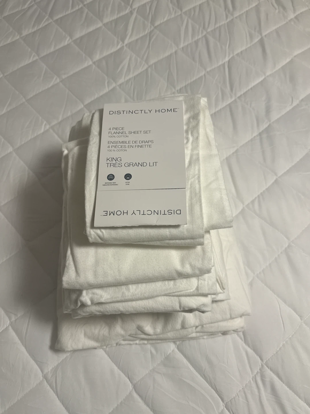 Distinctly Home 4 Piece King Flannel Sheet Set