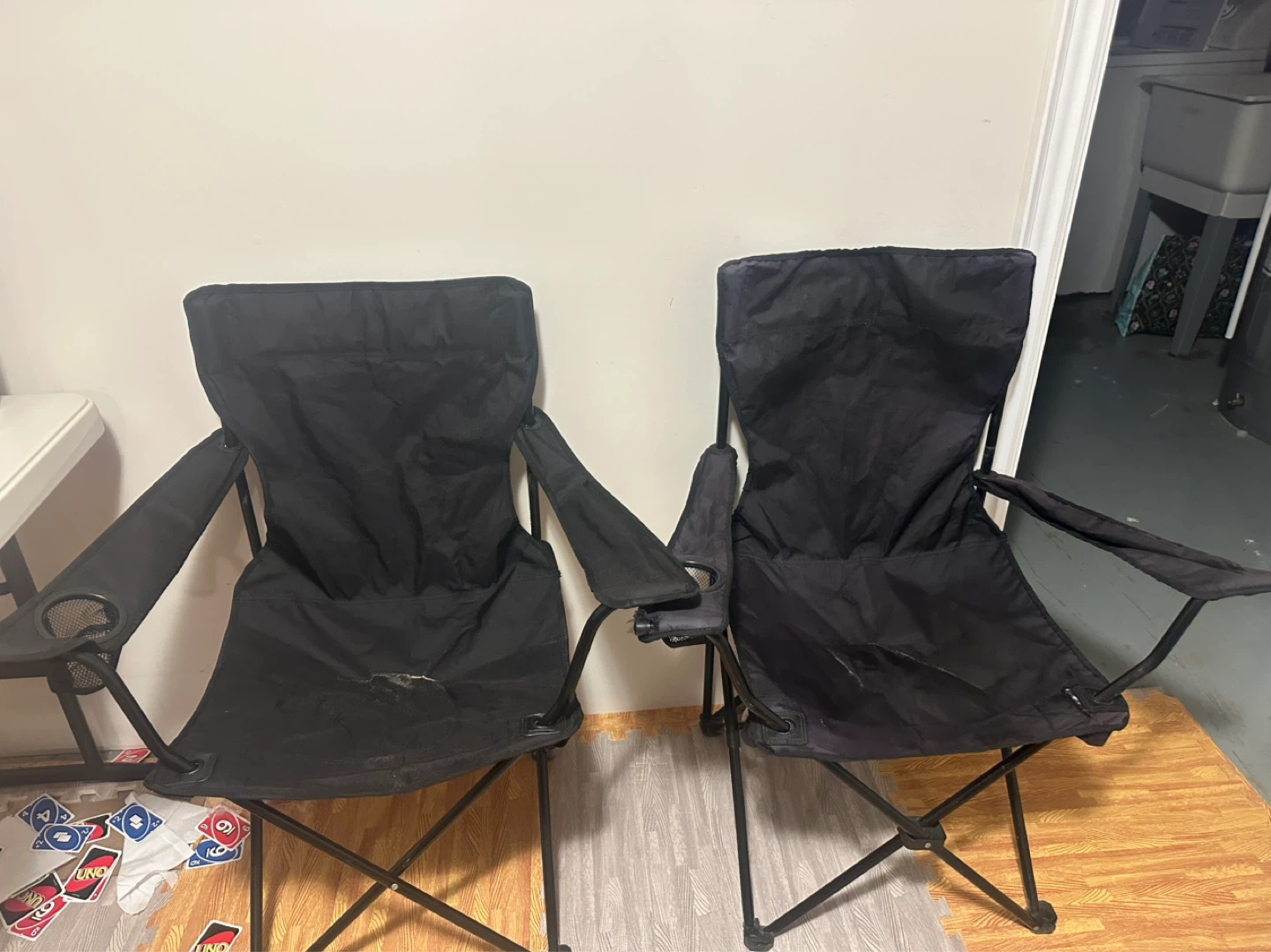 Set of 2 Black beach Chairs