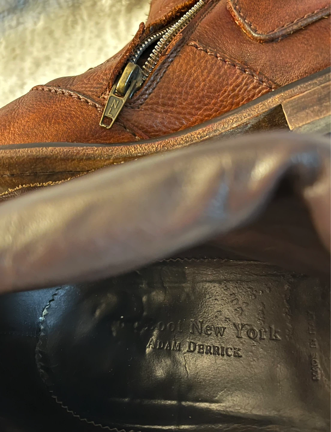 To Boot New York Adam Derrick Leather Boots Size 10.5 - photo 3
