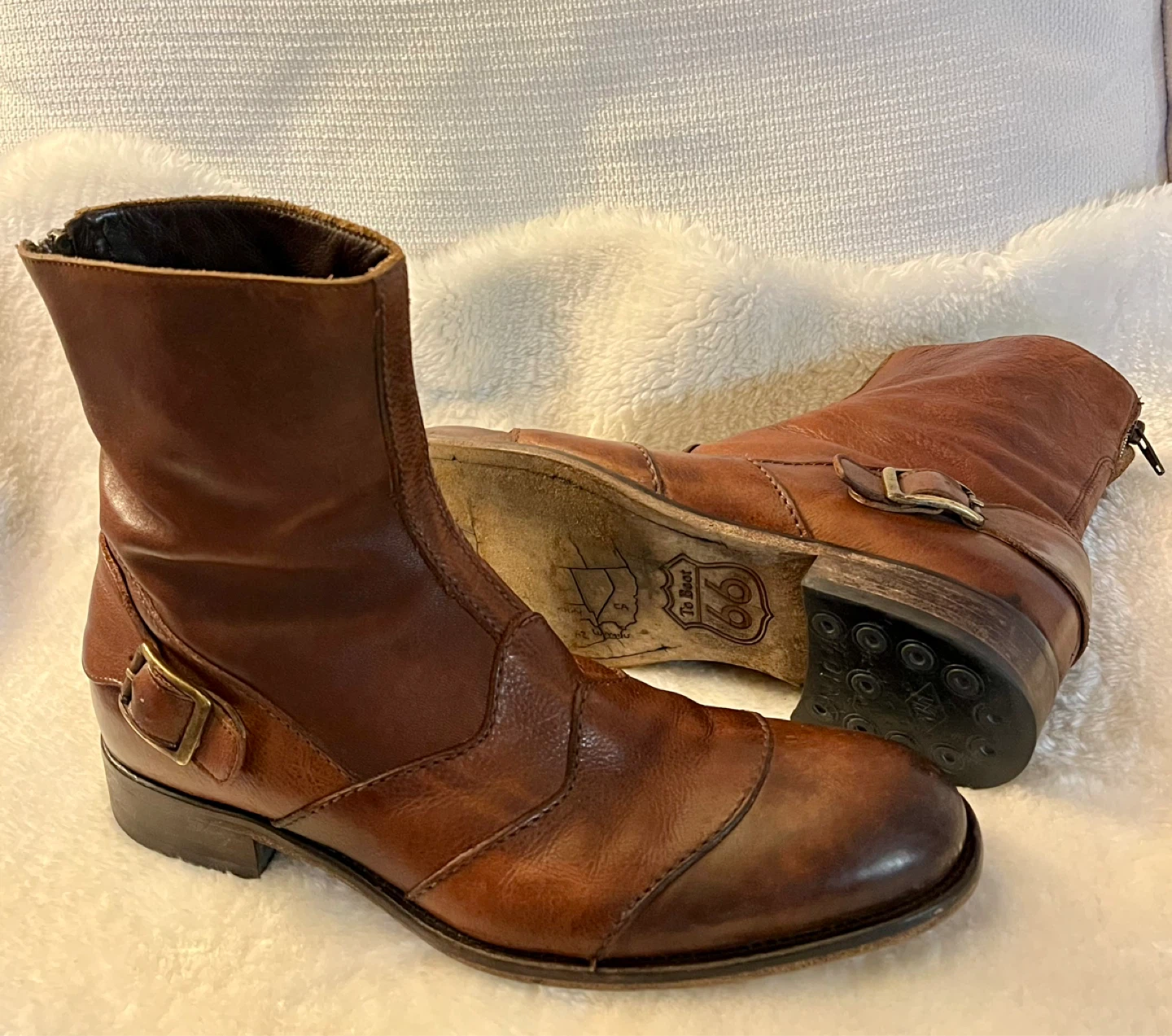 To Boot New York Adam Derrick Leather Boots Size 10.5