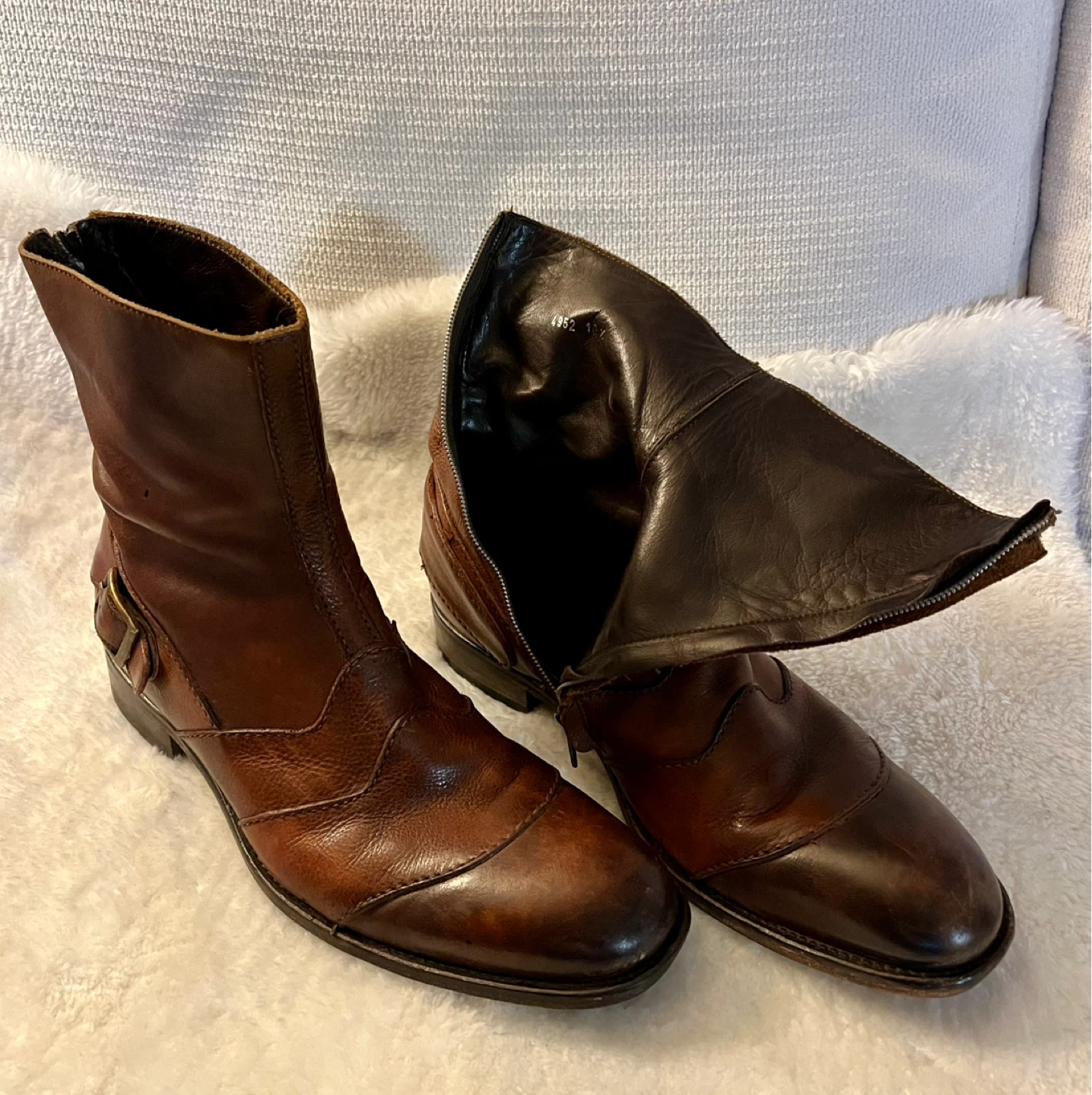 To Boot New York Adam Derrick Leather Boots Size 10.5 - photo 4
