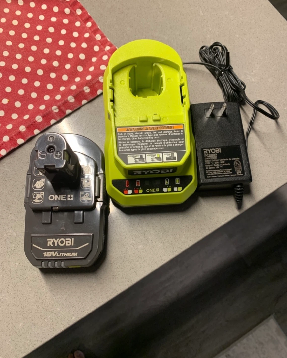 RYOBI 18V ONE+ Lithium-Ion 2.0 Ah Battery and Charger Kit