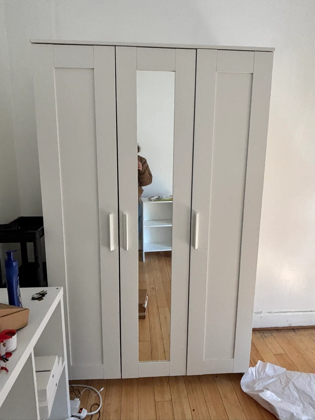 IKEA BRIMNES 3-Door Wardrobe with Mirrors