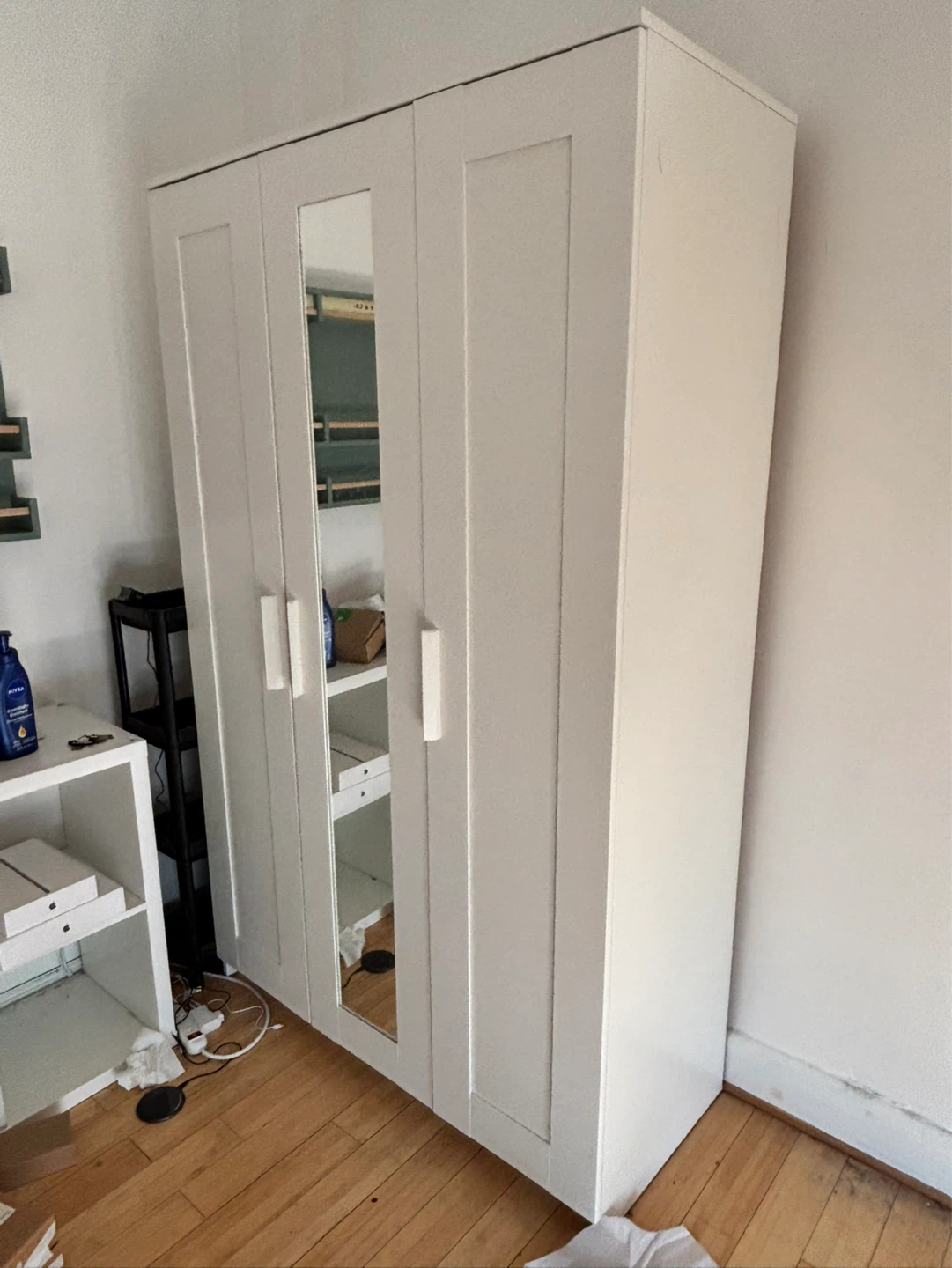 IKEA BRIMNES 3-Door Wardrobe with Mirrors - photo 4