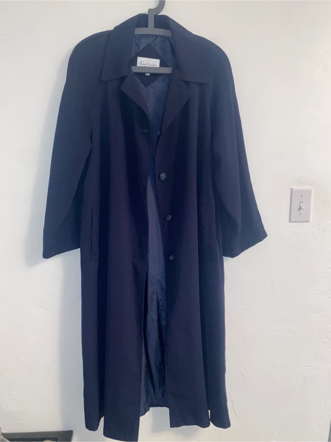 Vintage Navy Blue Trench Coat - photo 5