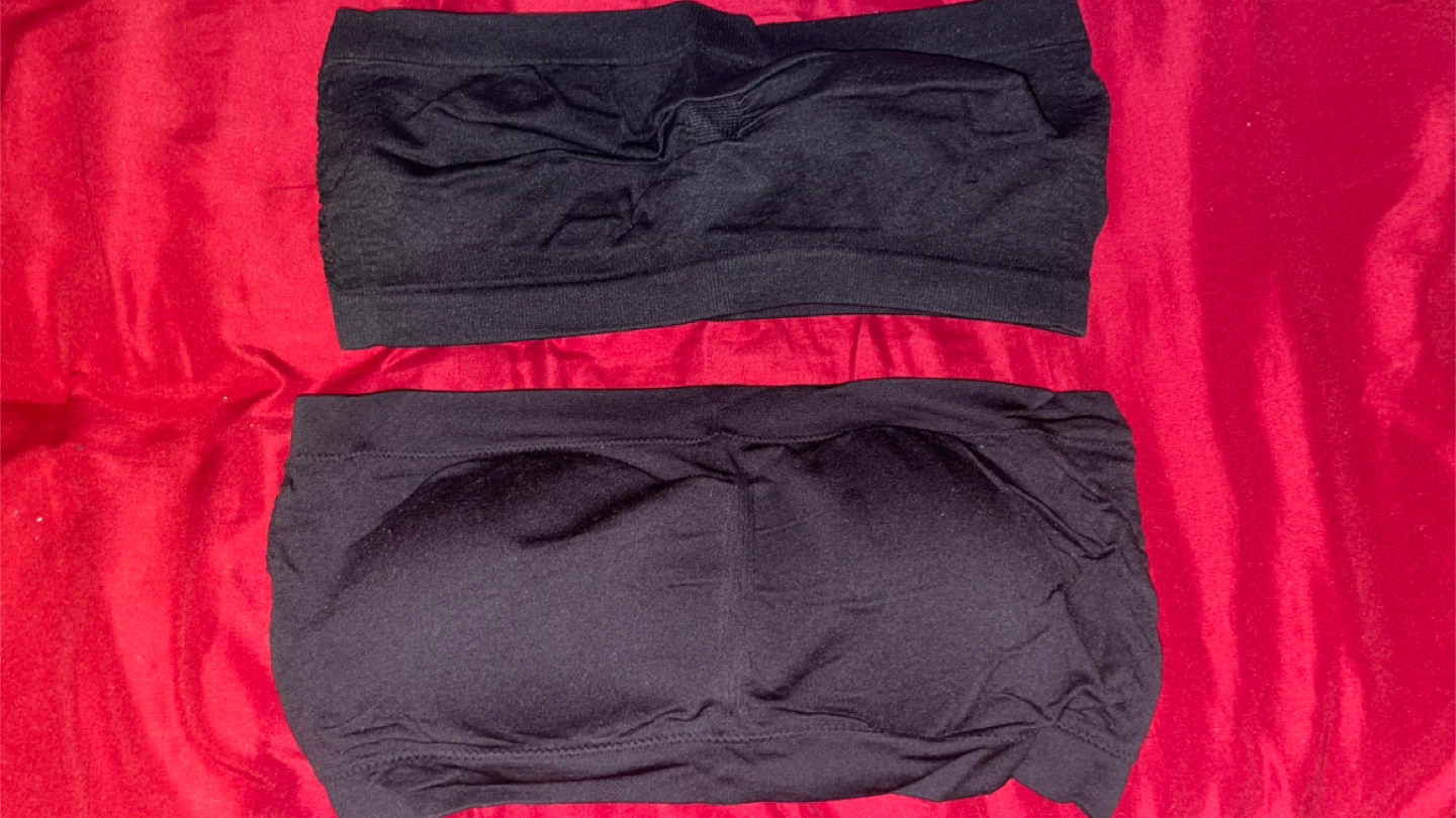 4-Pack Seamless Bandeau Bras - Black, White, Nude - photo 3