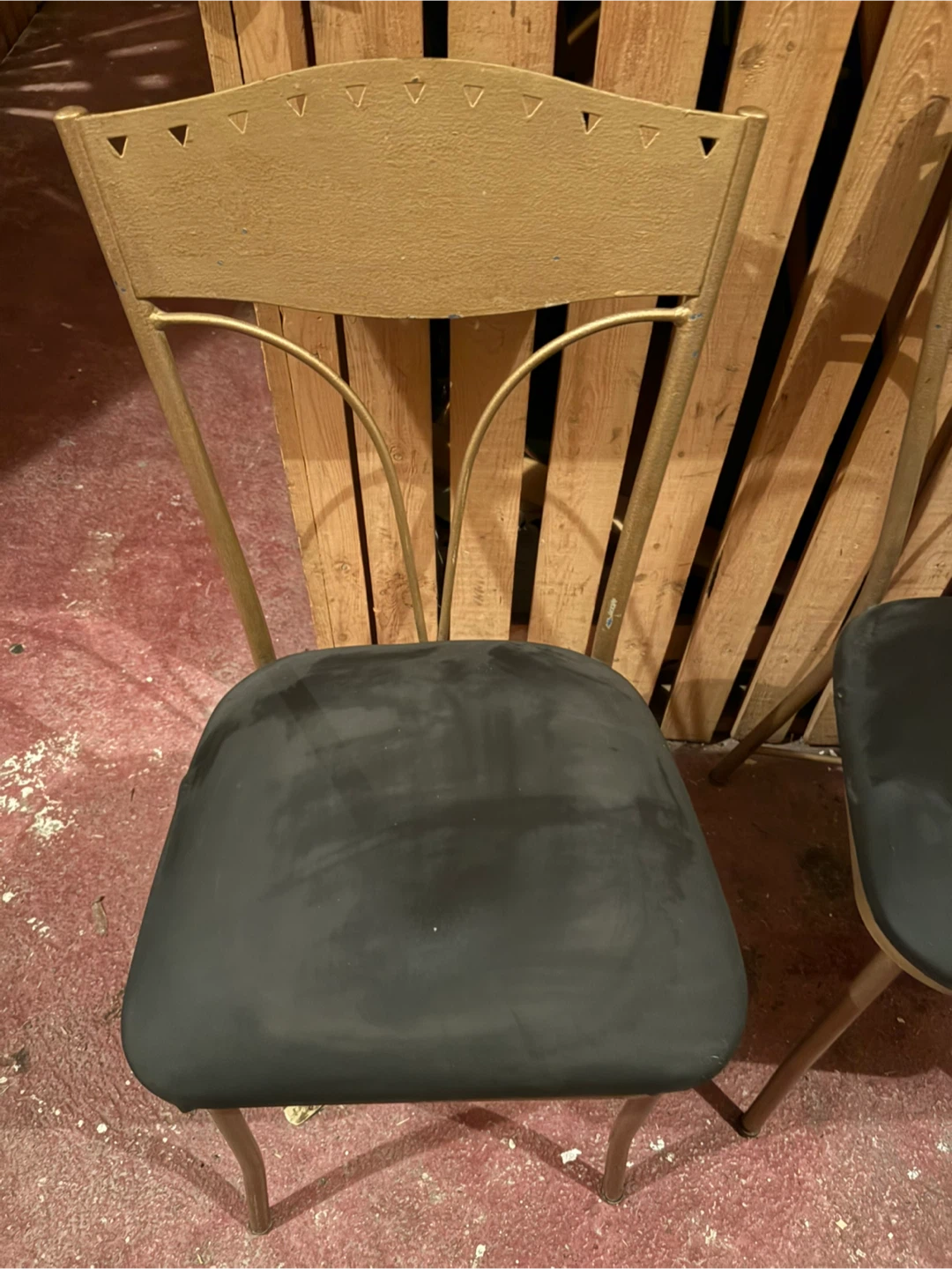 Set of 4 Gold & Black Dining Chairs - photo 3