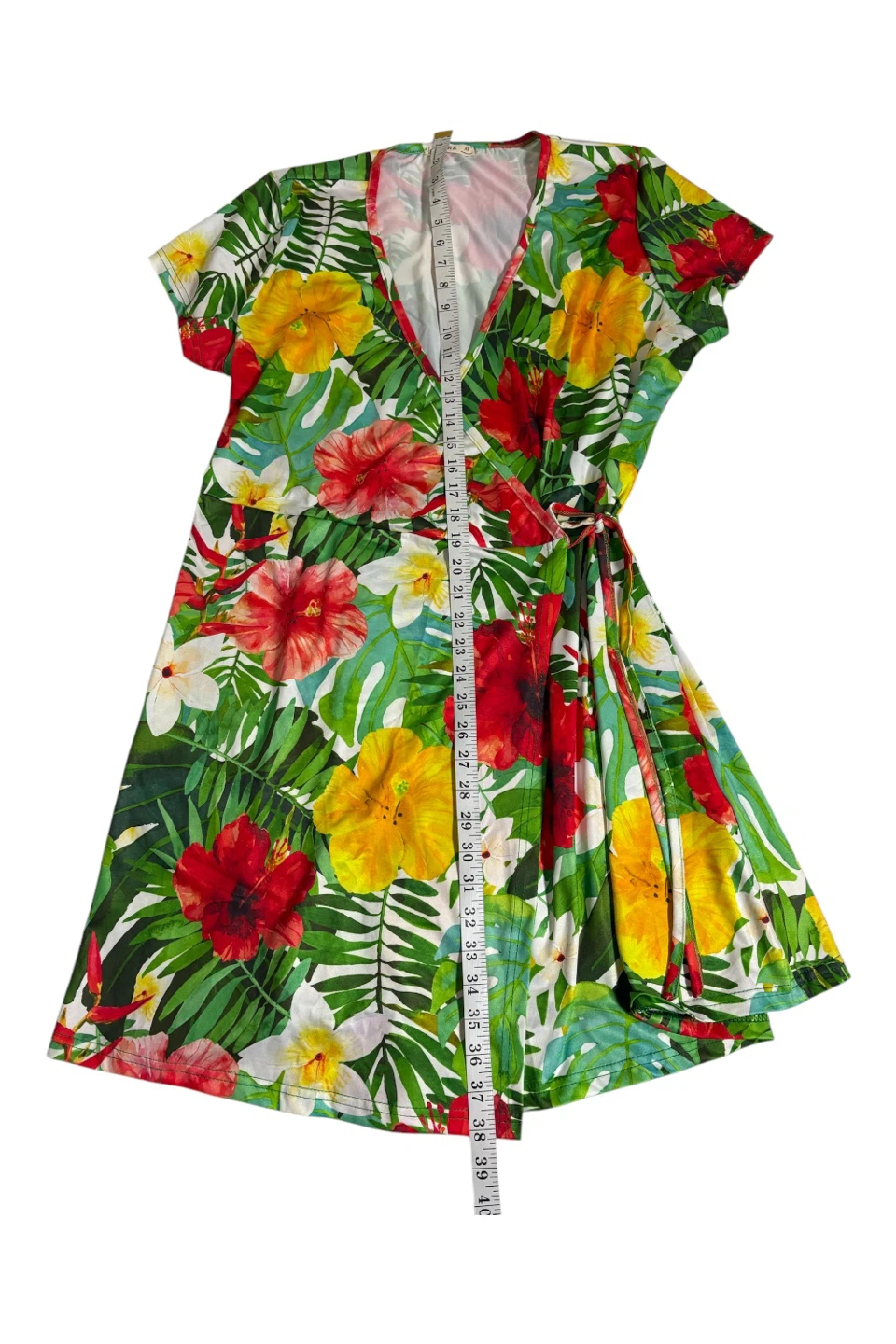 Selene Women's Tropical Print Wrap Dress Size XL - photo 5