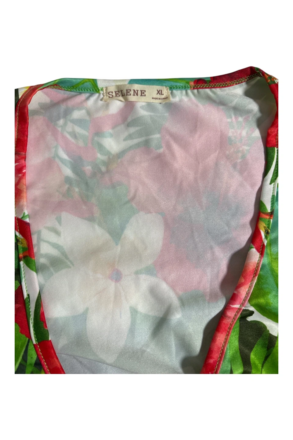 Selene Women's Tropical Print Wrap Dress Size XL - photo 4
