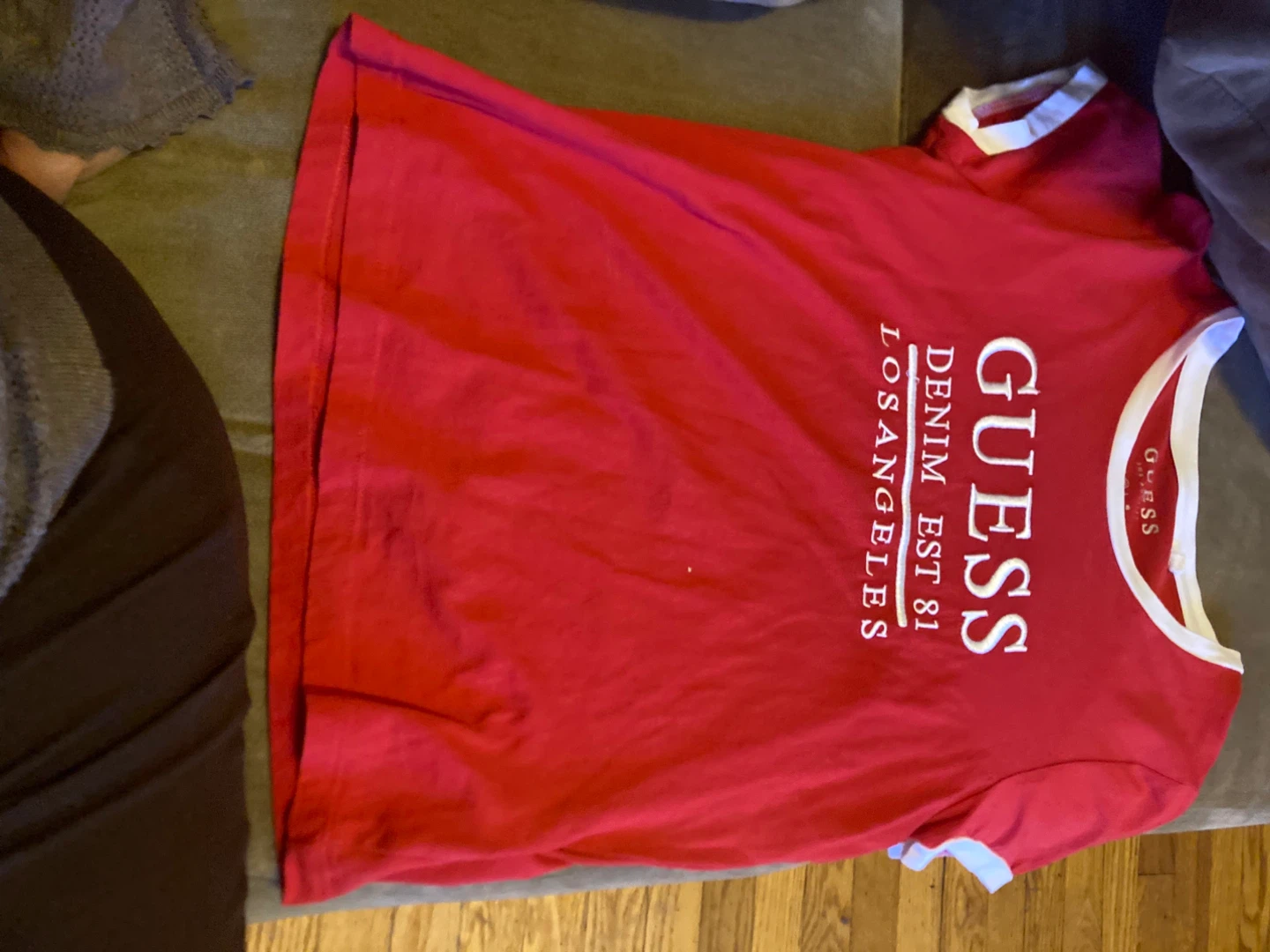 Guess Red "Denim Est 81 Los Angeles" T-Shirt M - photo 2