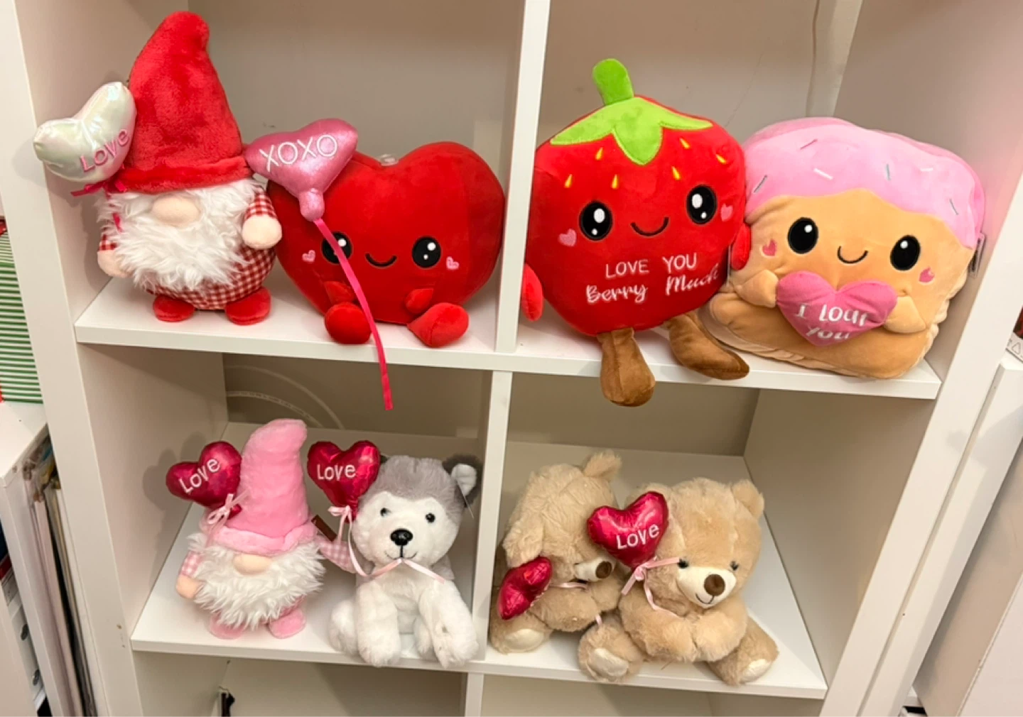 Valentine's Plush Toys - Gnome, Heart, Strawberry & Cupcake