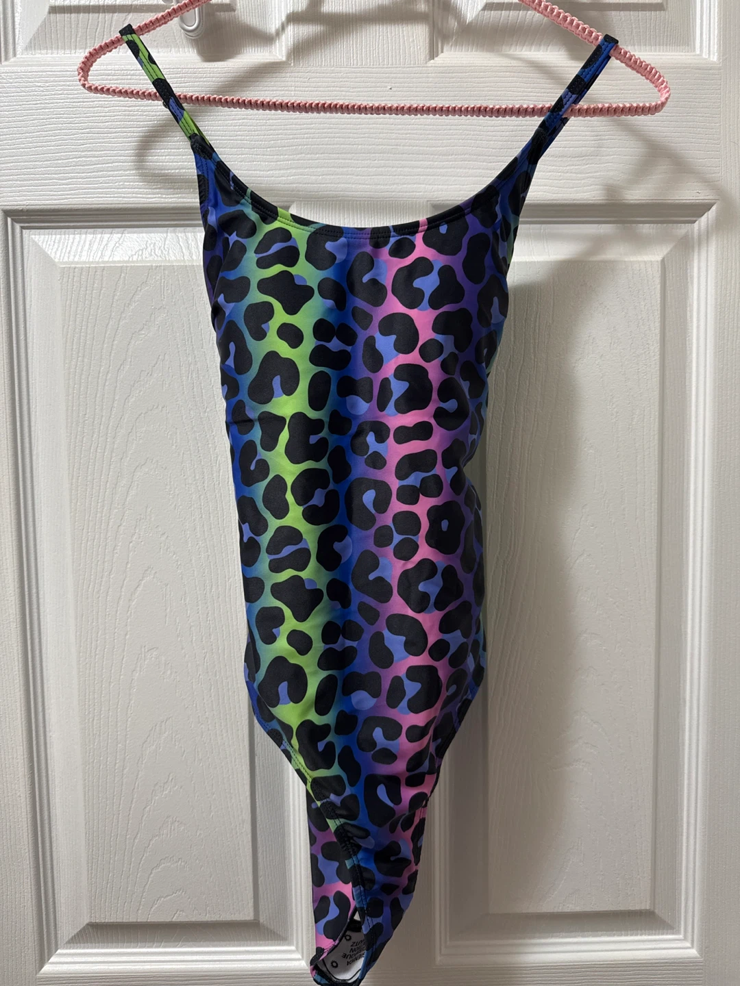 Rainbow Leopard Print One-Piece Swimsuit - photo 2