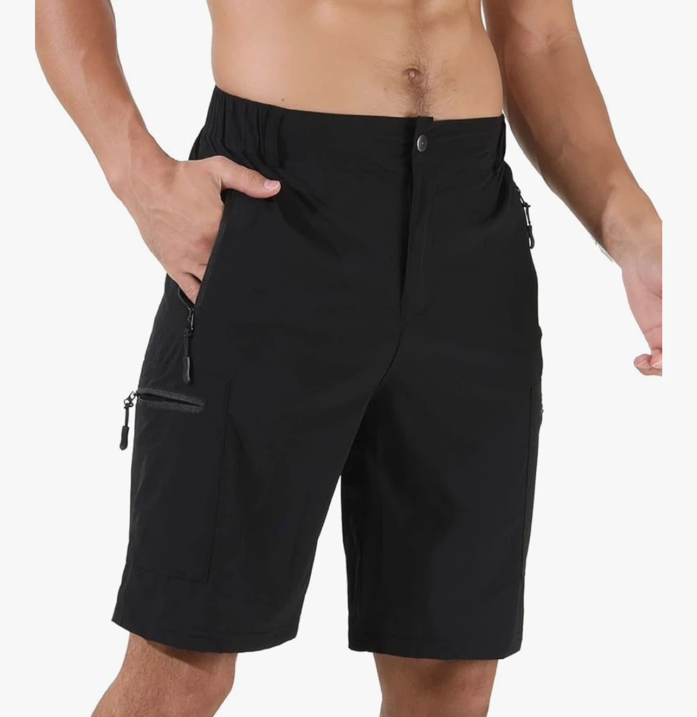 Black Outdoor Sports Cargo Shorts