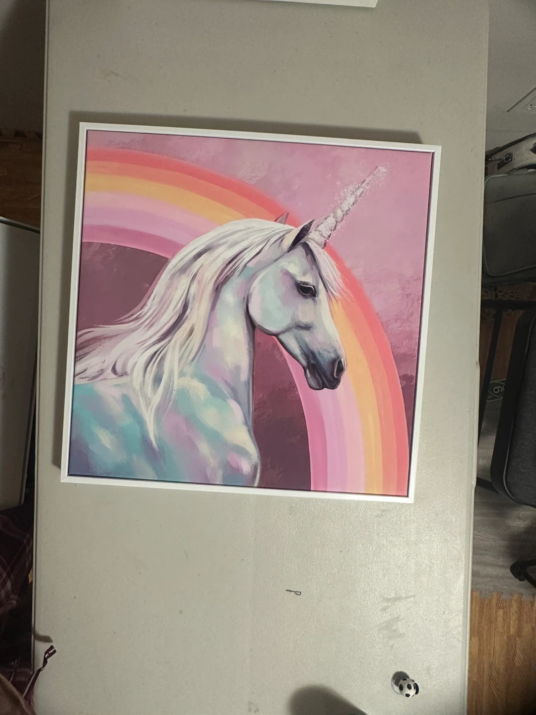 Framed Unicorn and Rainbow Wall Art - photo 2
