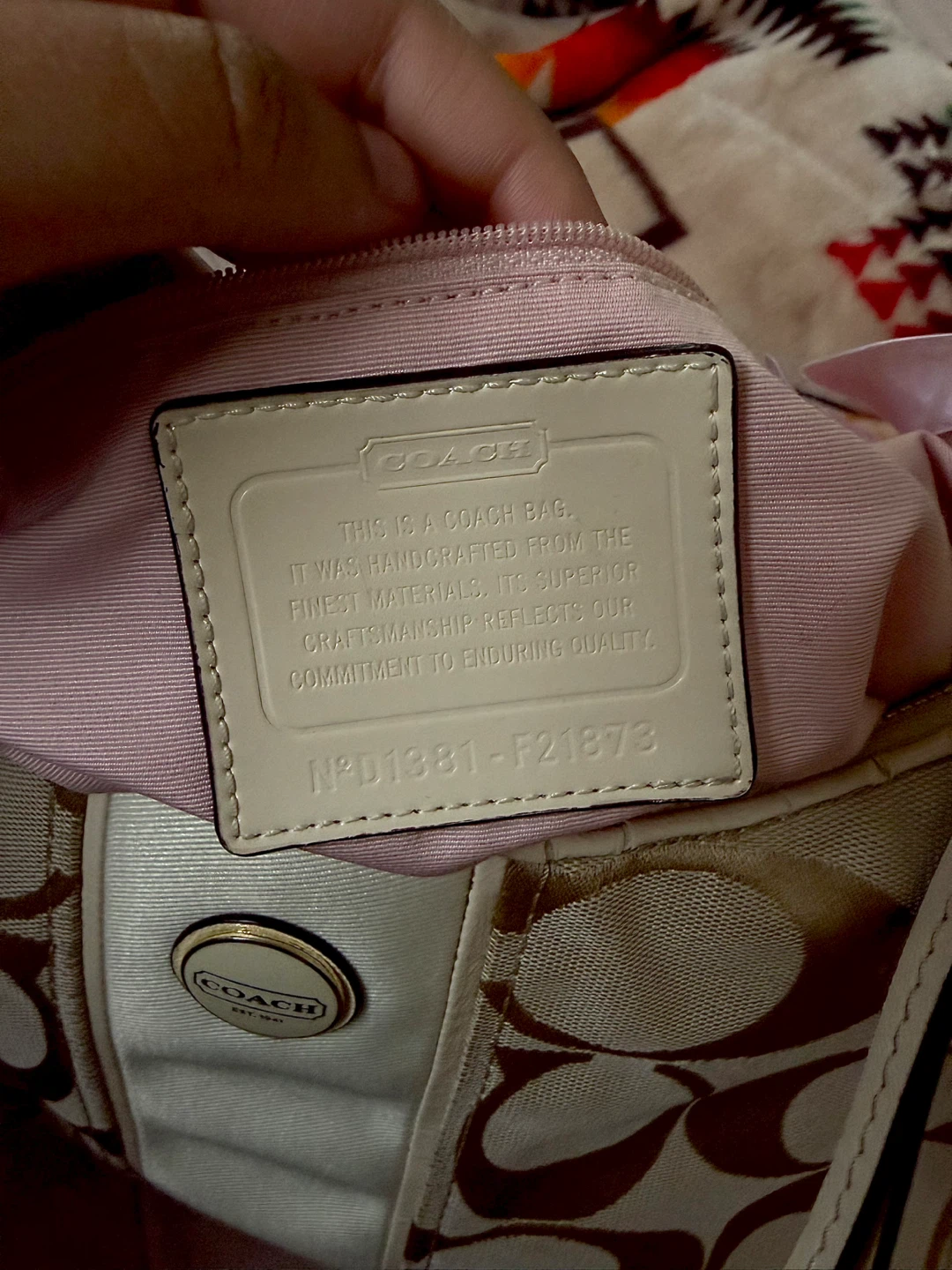 Vintage Coach Signature Stripe Hobo Bag (F21873) – Barely Used - photo 5