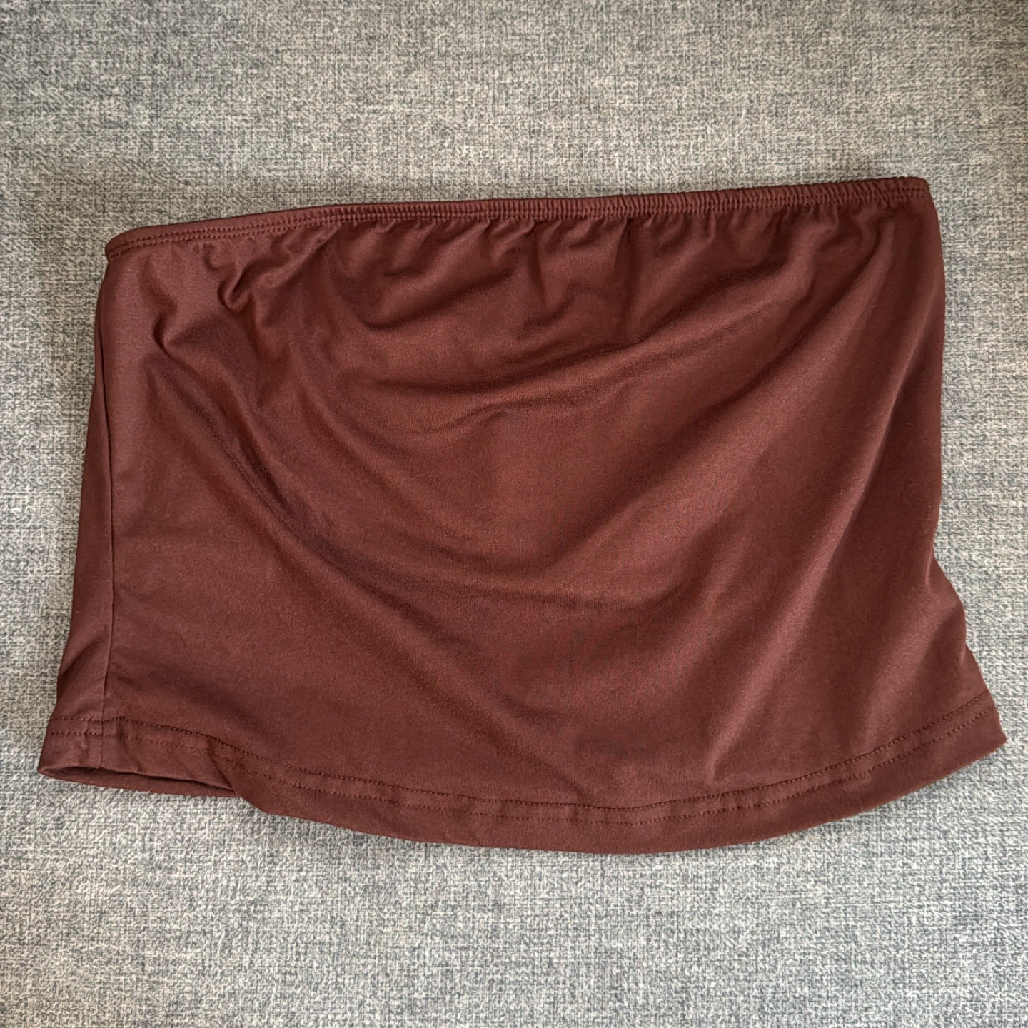 Brown Strapless Tube Top