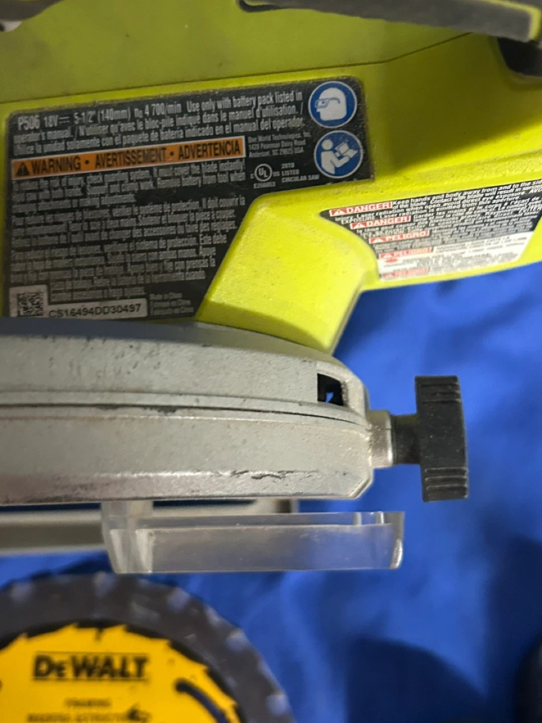 Ryobi 18V ONE+ Circular Saw Kit with Batteries and DeWalt Blade - photo 5