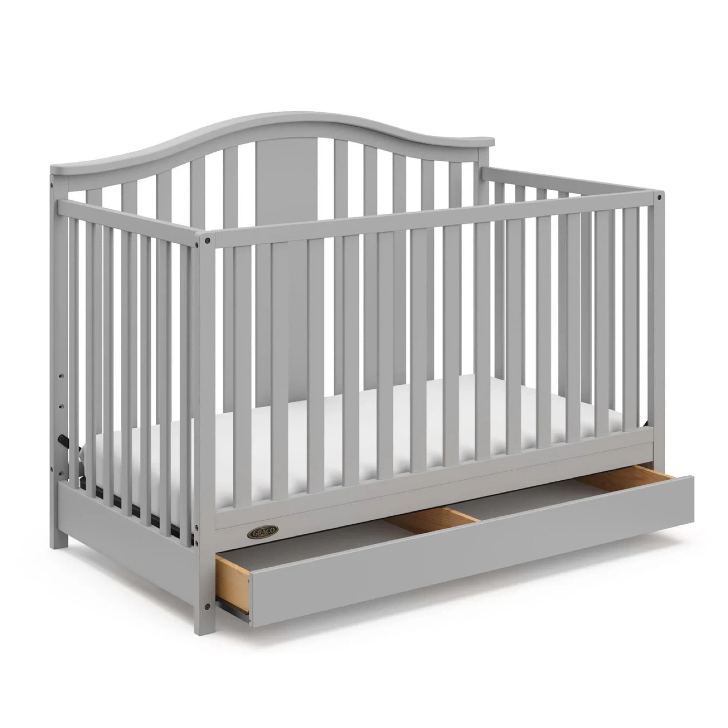 Graco Grey Convertible Crib with Drawer - photo 2
