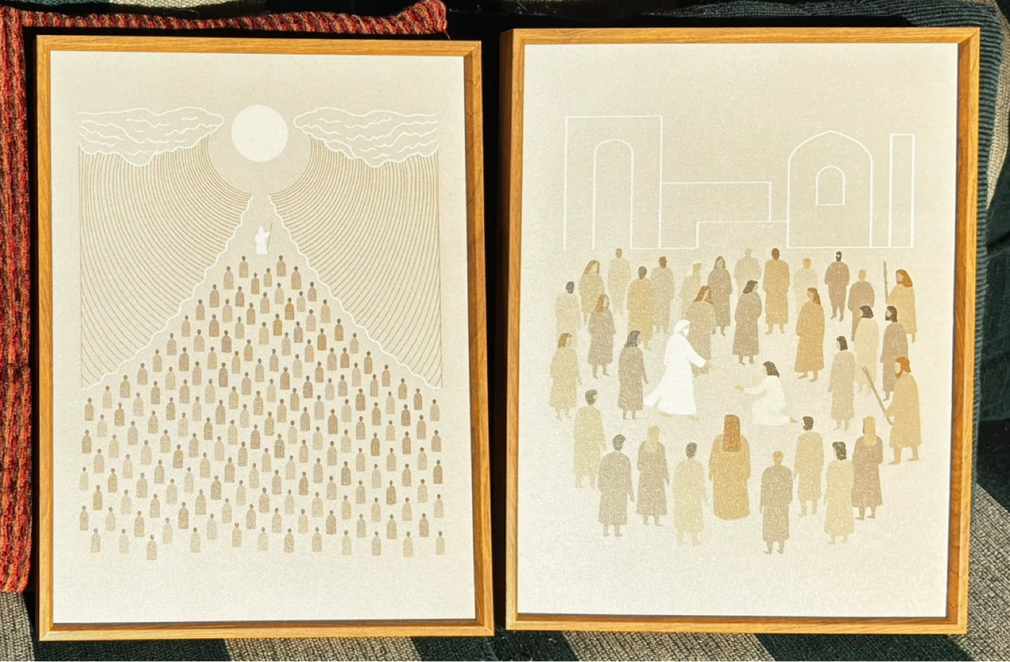 Set of 2 Framed Religious Art Prints