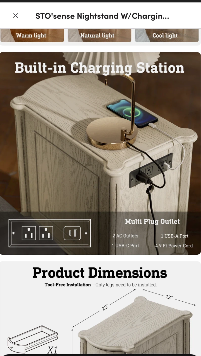 STO'sense Parthenon Series Nightstand - photo 3