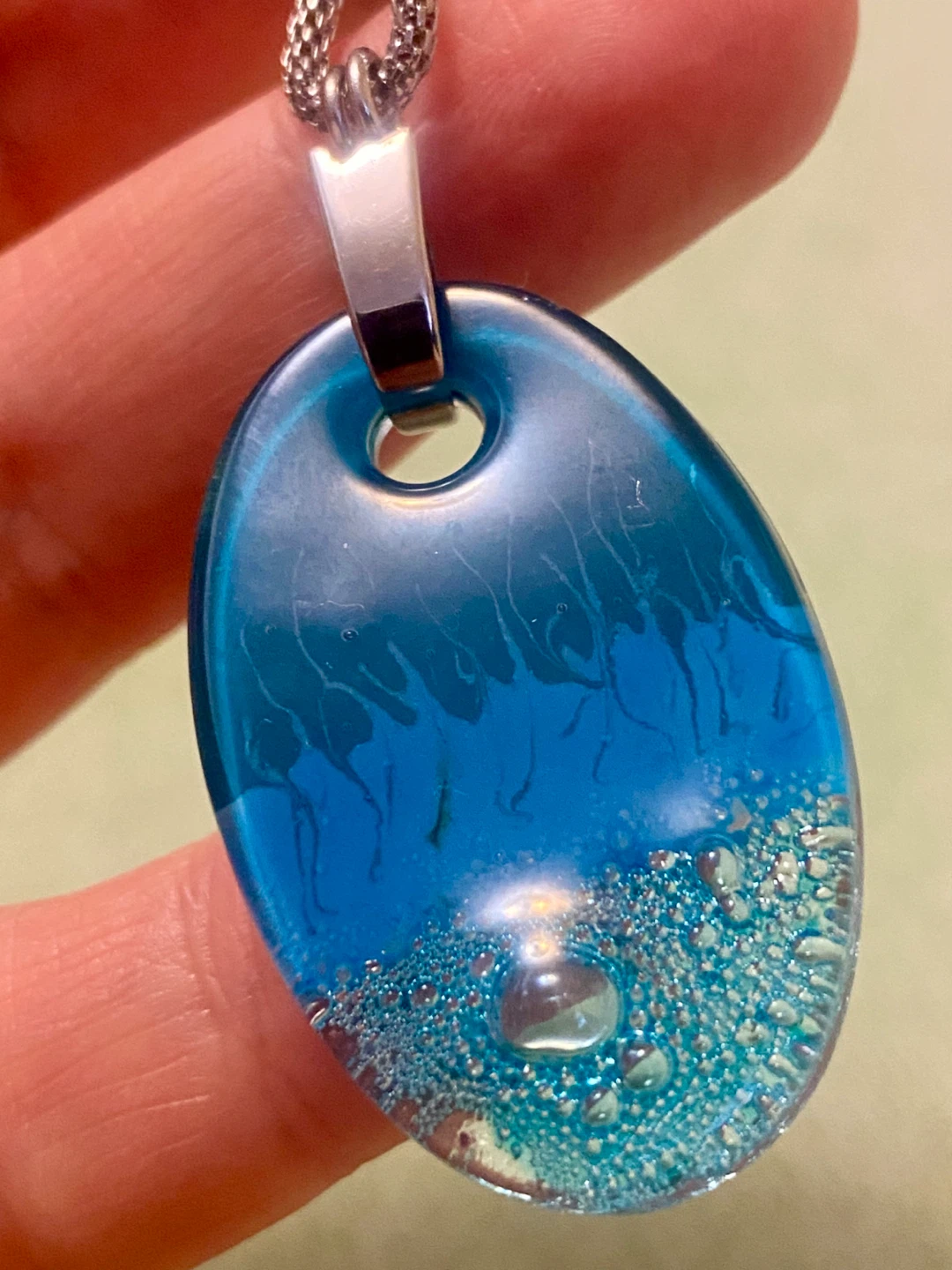 Marceloglass Blue Ocean Pendant Necklace - photo 3