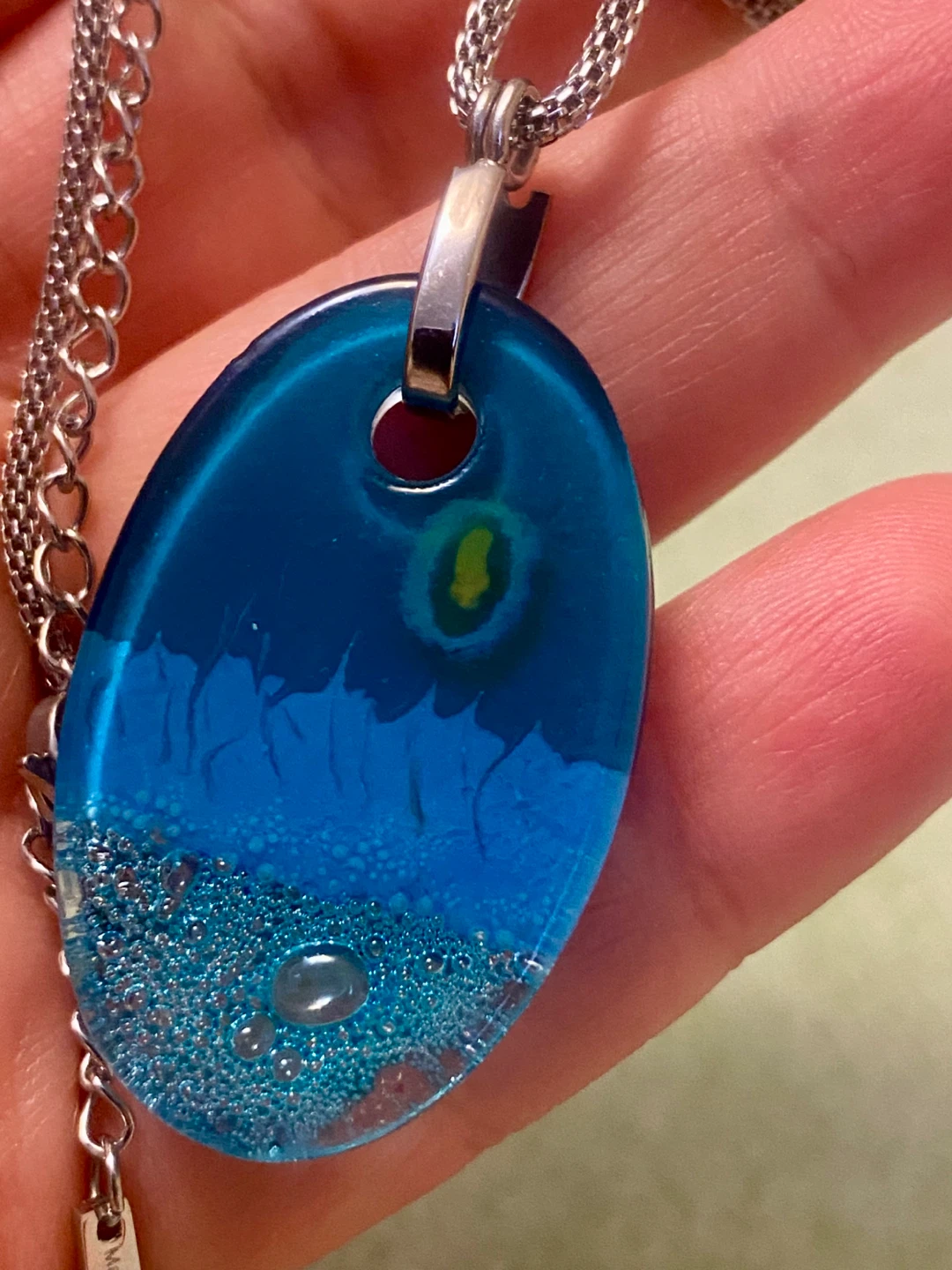 Marceloglass Blue Ocean Pendant Necklace - photo 4