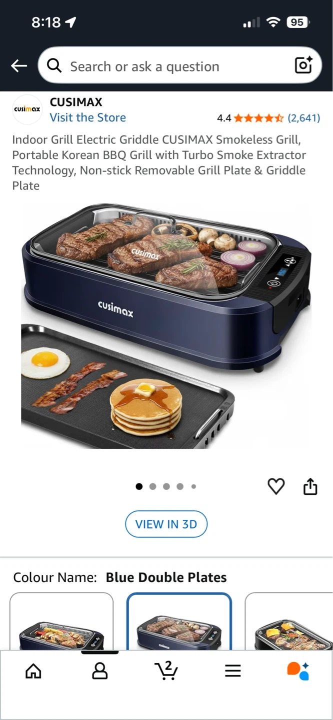 CUSIMAX Indoor “Smokeless” Grill Electric Griddle - photo 3