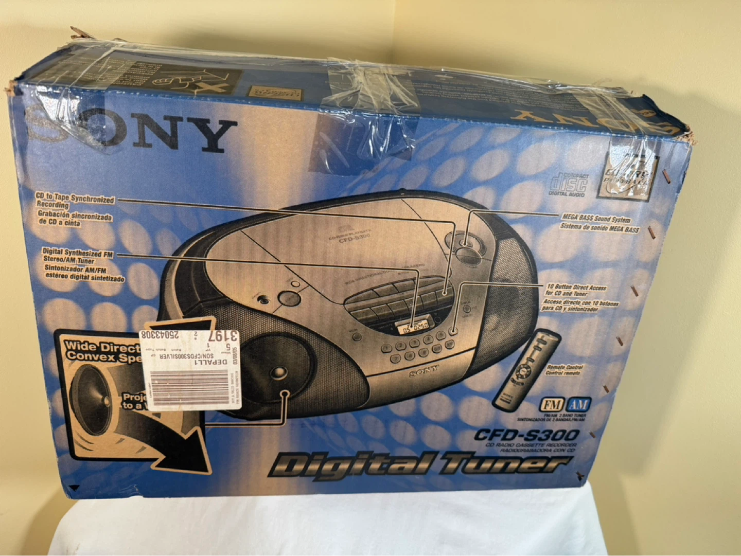 Sony CFD-S300 CD Radio Cassette Recorder Boombox Mega Bass