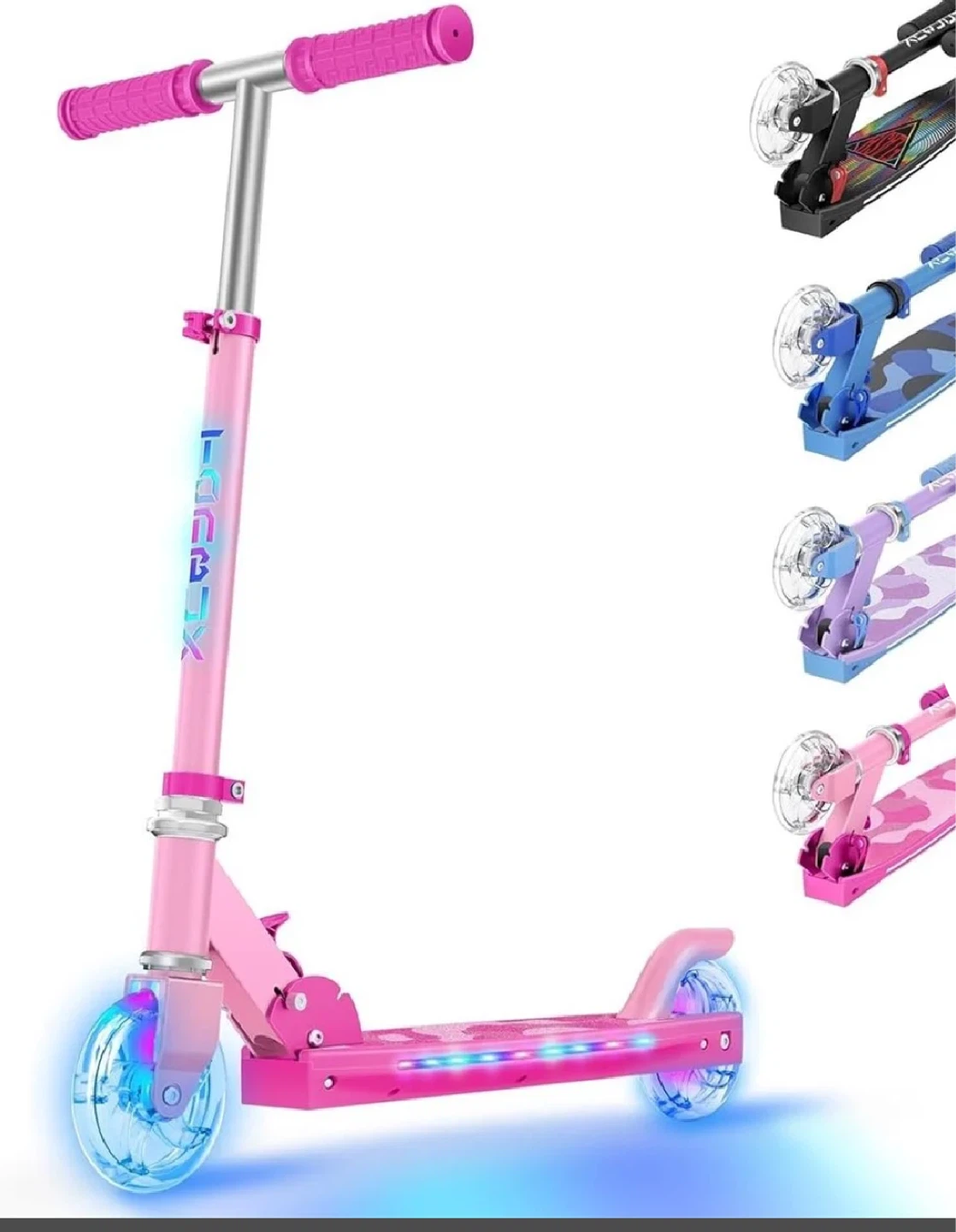 Tonbux Kids Scooter with Light-Up Wheels