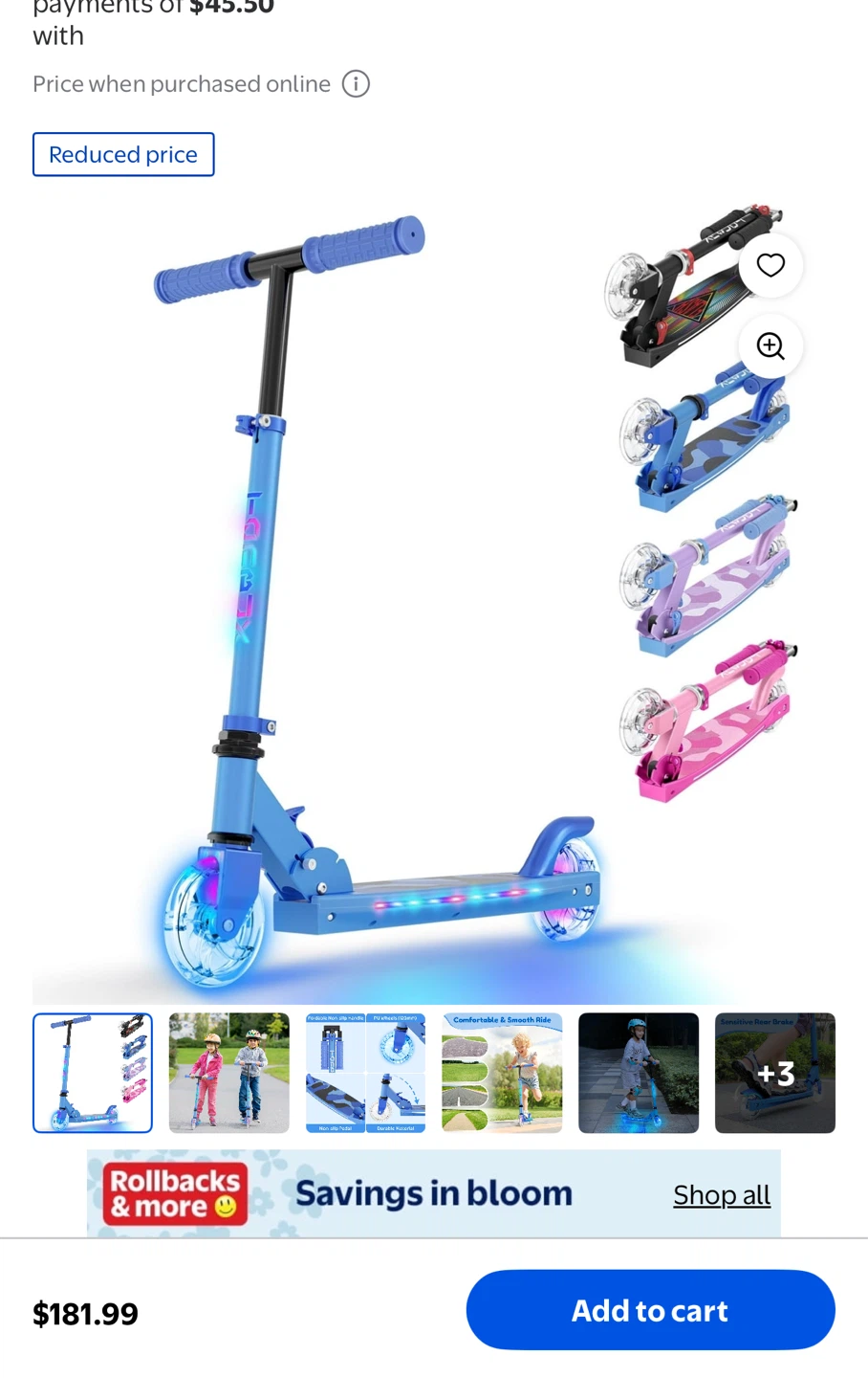 Tonbux Kids Scooter with Light-Up Wheels - photo 2