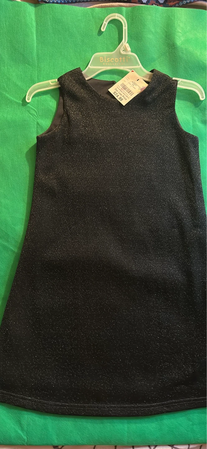 Biscotti Collezioni Girls Black Sparkle Dress Size 7